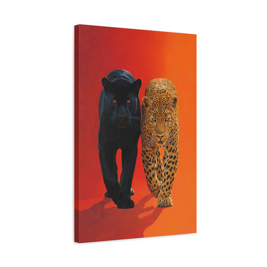 TABLEAU COUPLE LÉOPARD PANTHÈRE