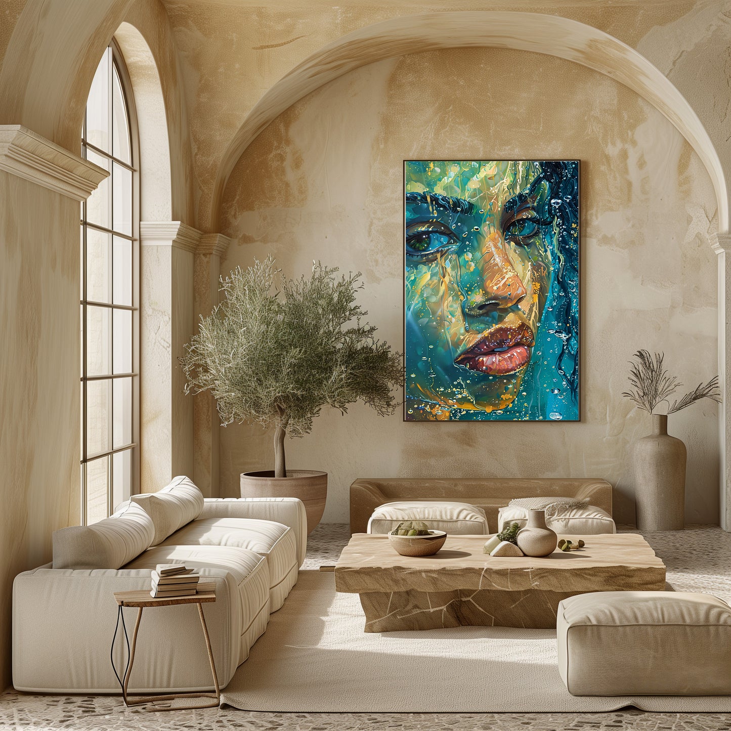 TABLEAU FEMME OCÉAN