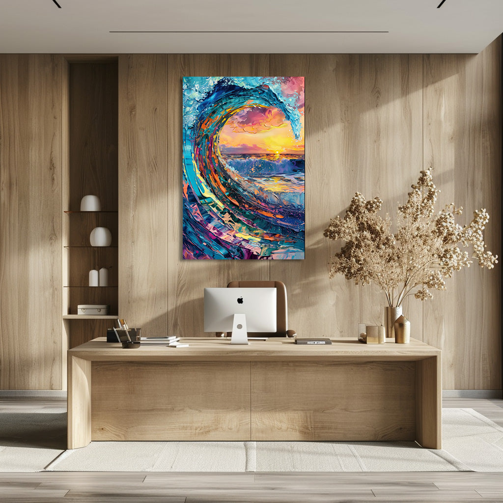 OCEAN SUNSET PAINTING