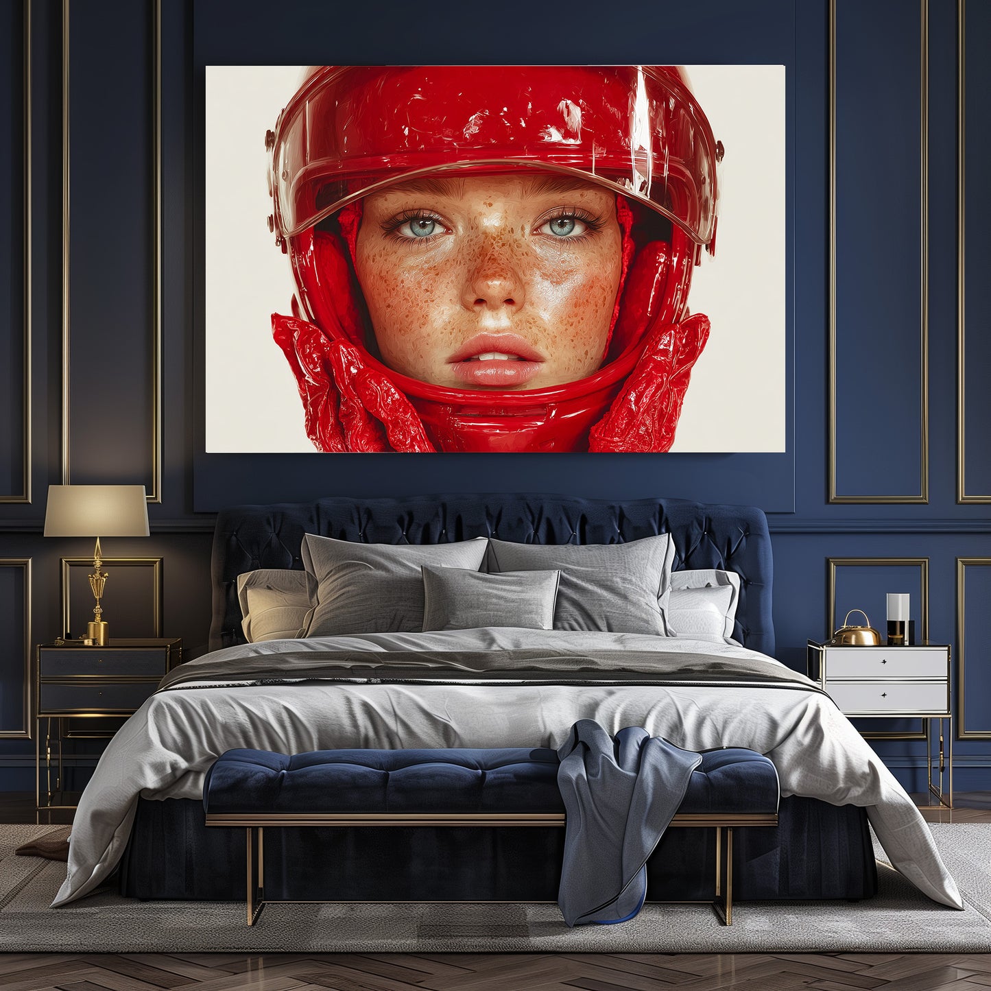 TABLEAU FEMME PILOTE RÉALISTE