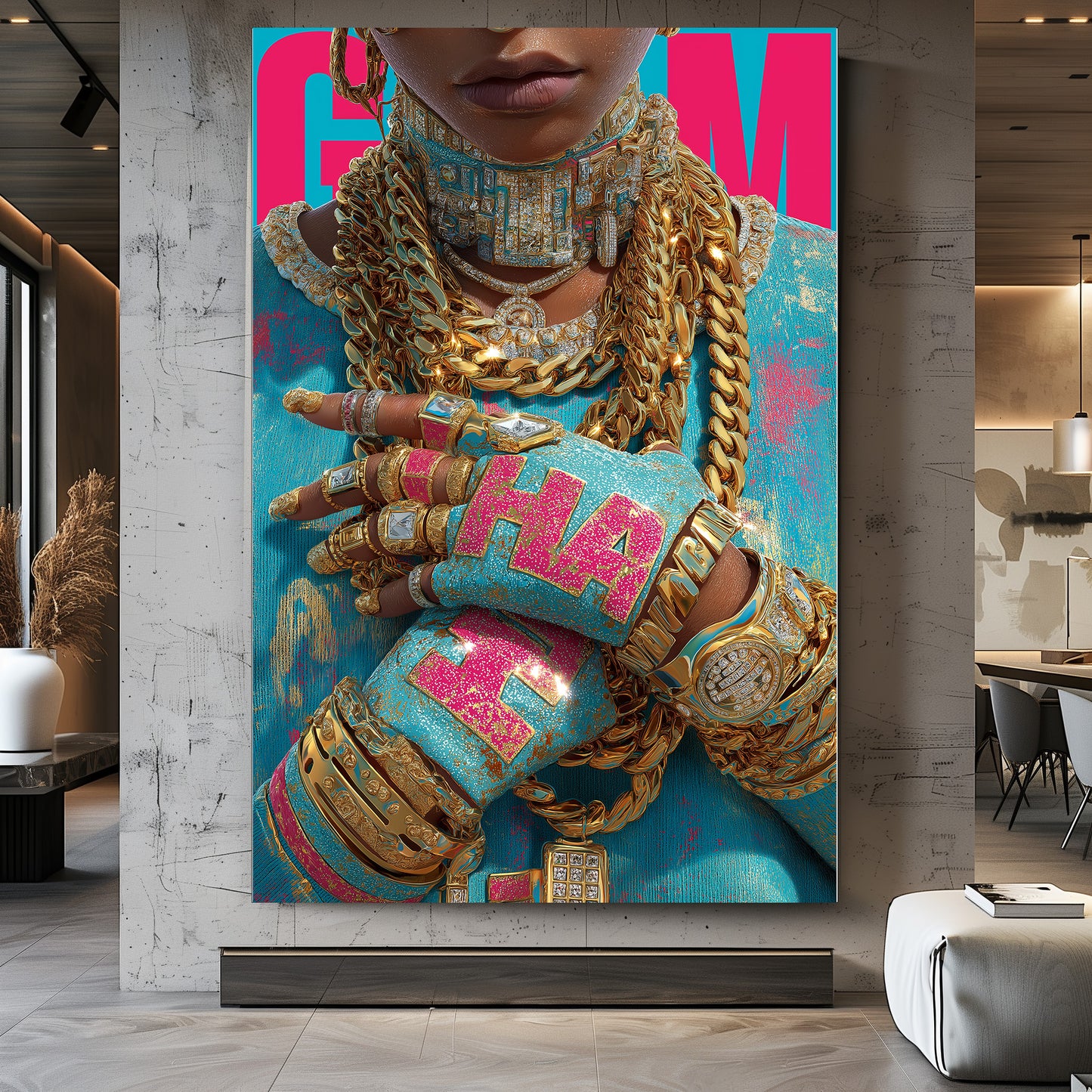 TABLEAU BIJOUX COLORÉS