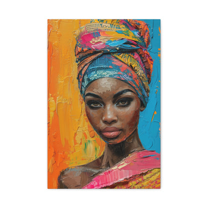TABLEAU AFRICAINE ORANGE & ROSE