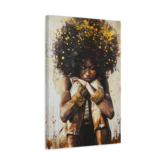 TABLEAU AFRICAIN DORÉ