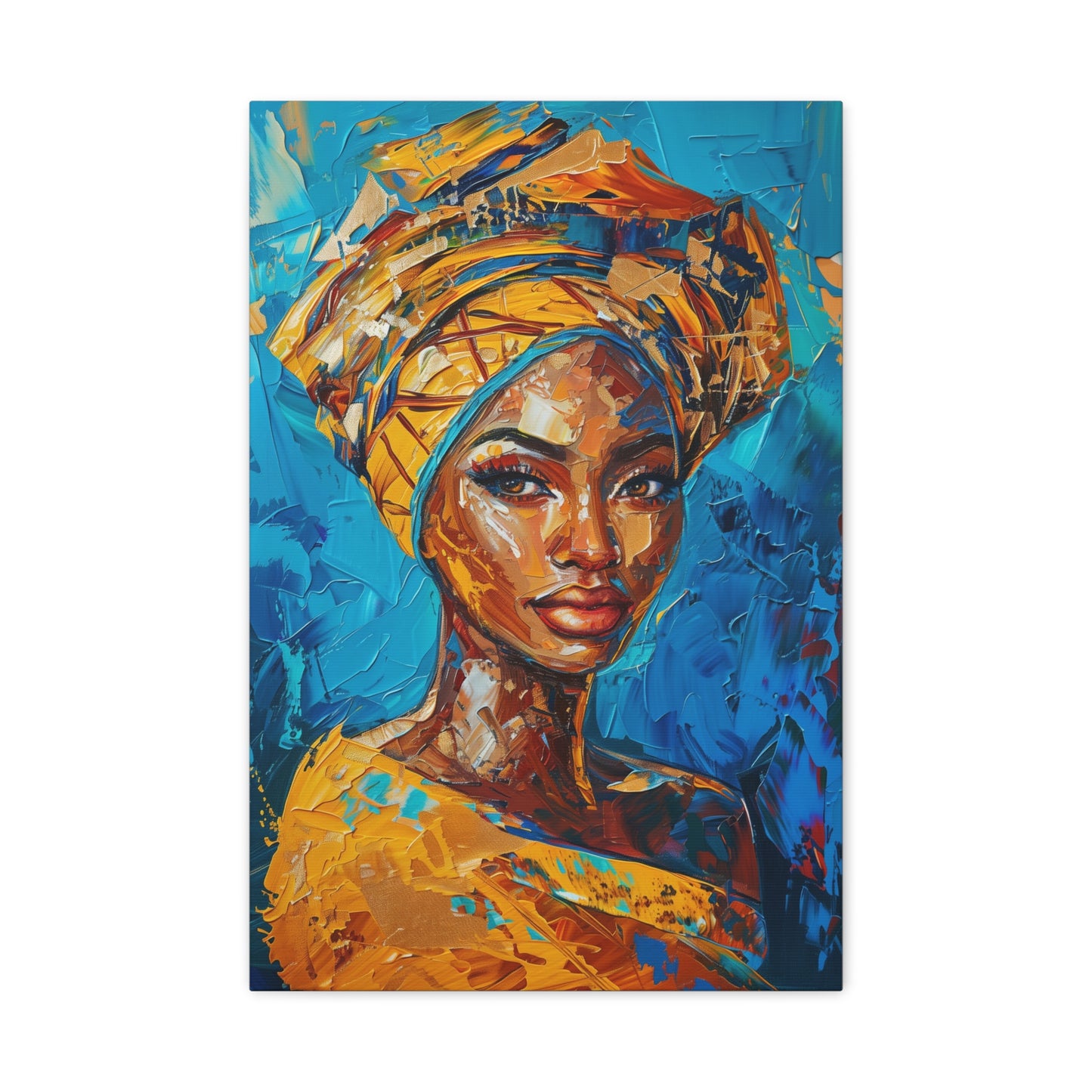 BLUE AFRICAN PAINTING