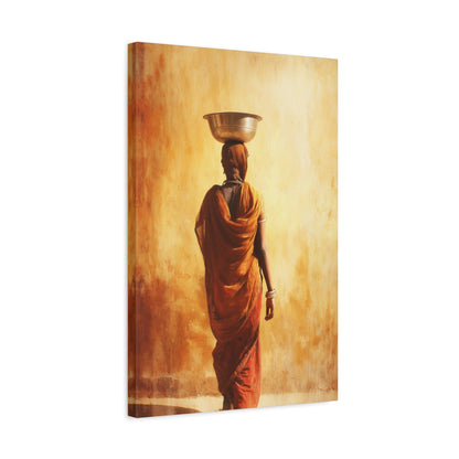 TABLEAU INDIENNE ORANGE