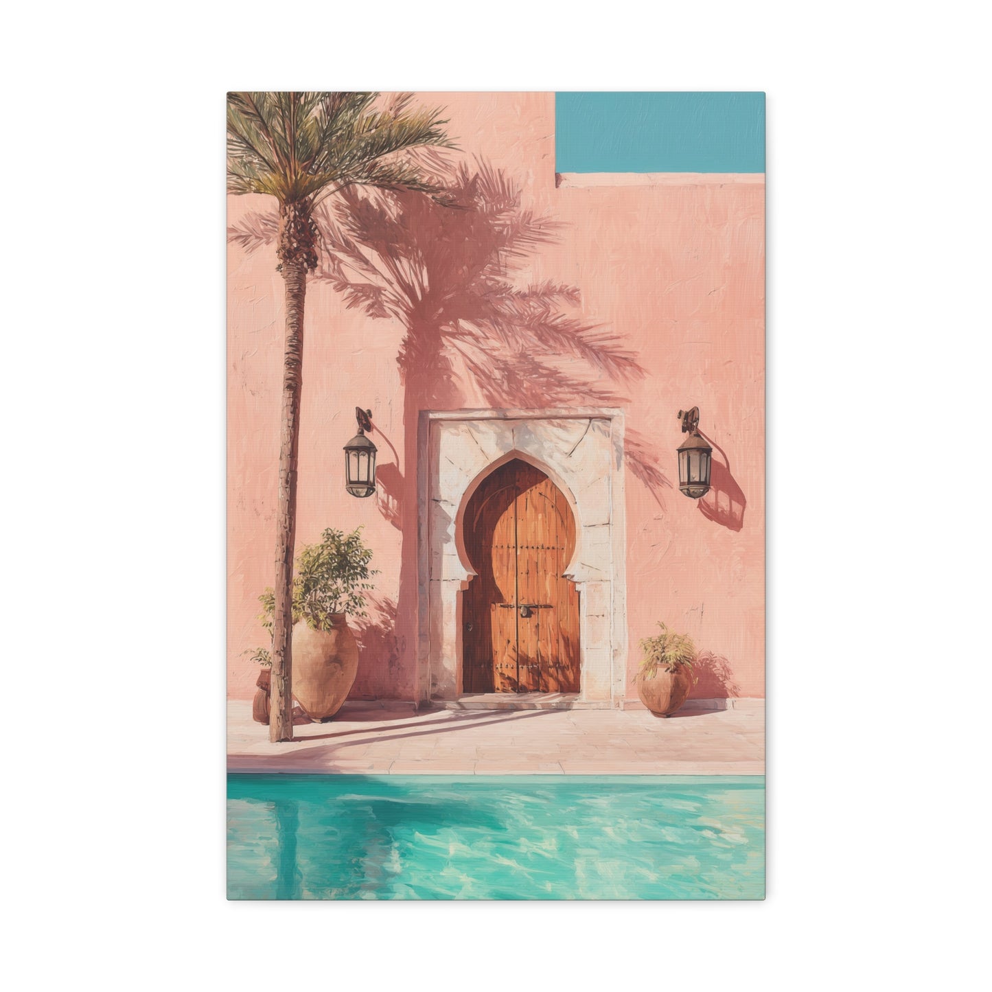 TABLEAU MUR ROSE MAROC