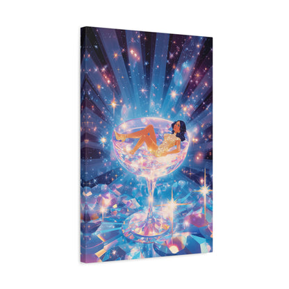 TABLEAU FEMME VERRE PAILLETTE