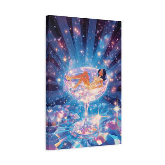 TABLEAU FEMME VERRE PAILLETTE