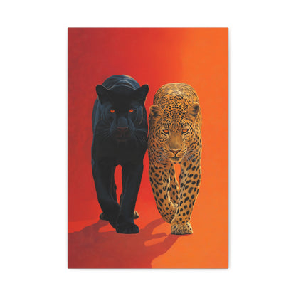 TABLEAU COUPLE LÉOPARD PANTHÈRE