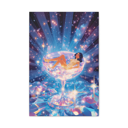 TABLEAU FEMME VERRE PAILLETTE