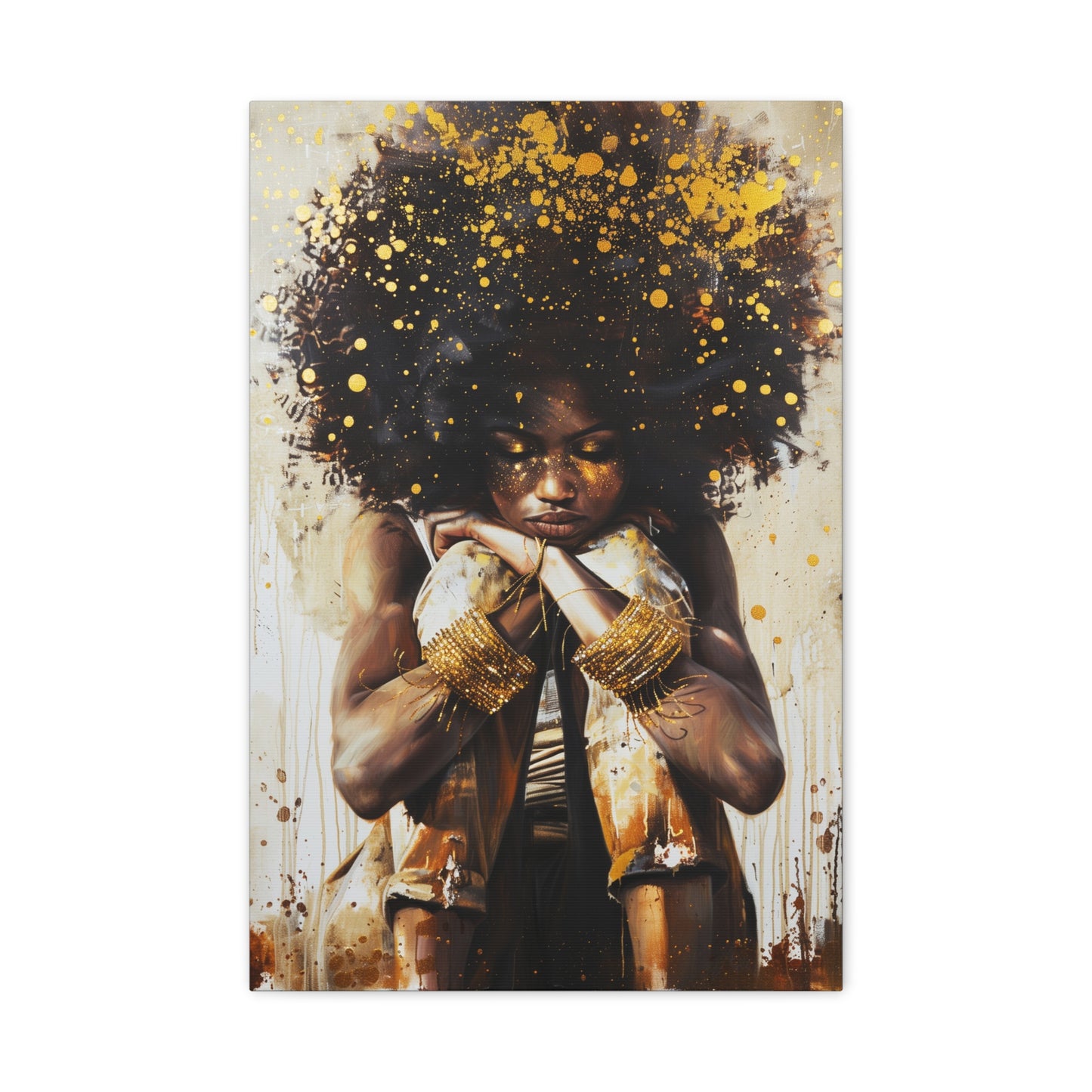 TABLEAU AFRICAIN DORÉ