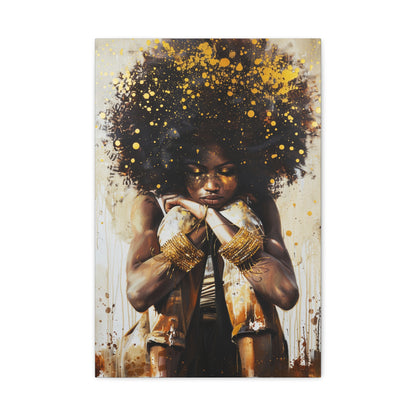 TABLEAU AFRICAIN DORÉ