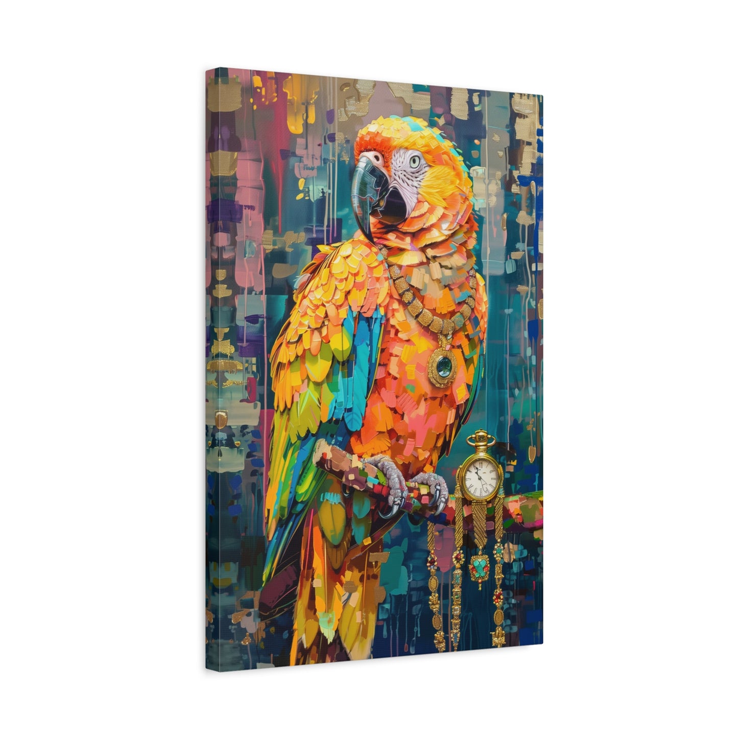 TABLEAU PERROQUET MULTICOLORE