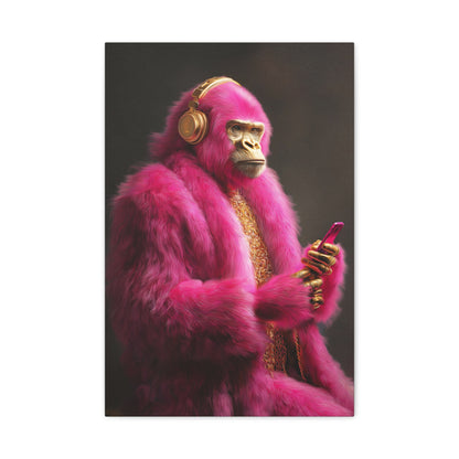 TABLEAU GORILLE ROSE