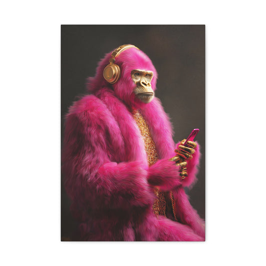 TABLEAU GORILLE ROSE