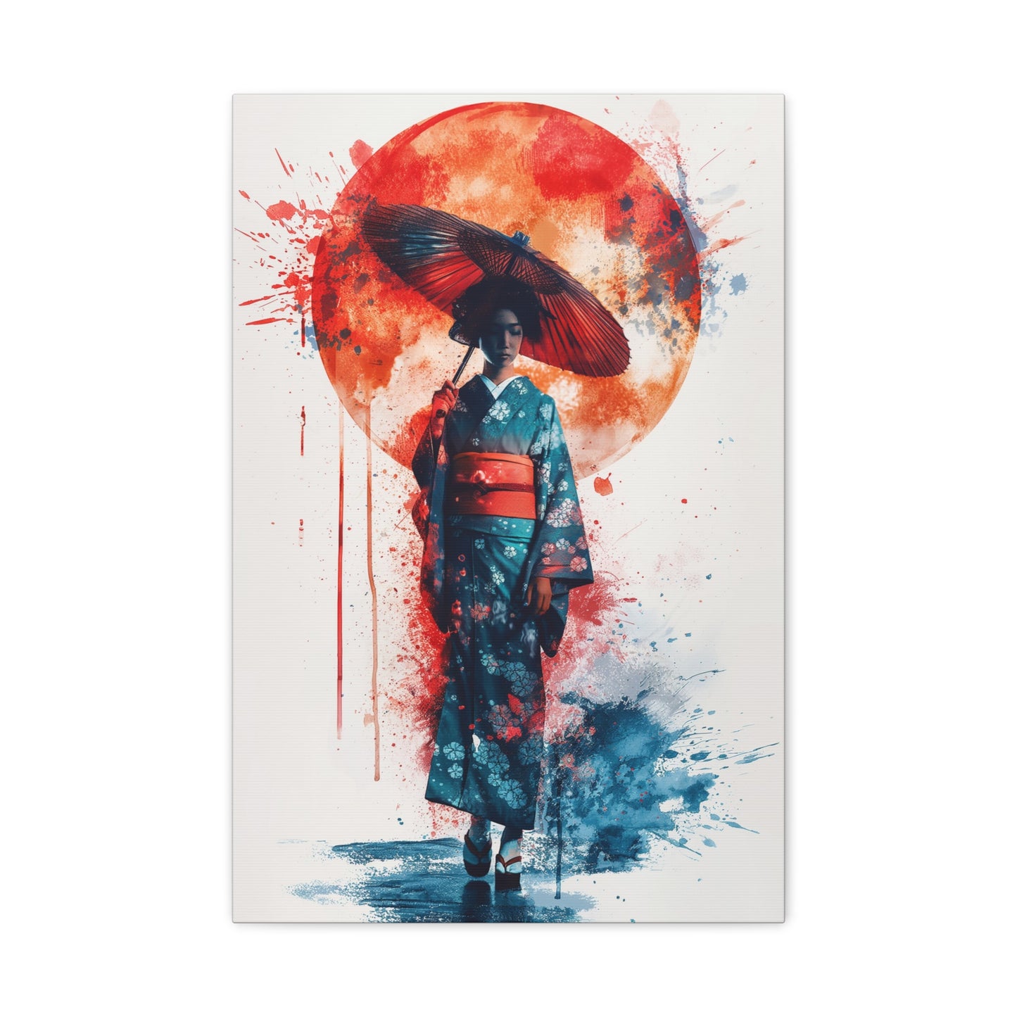 TABLEAU GEISHA AQUARELLE