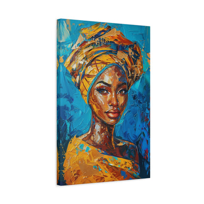 BLUE AFRICAN PAINTING