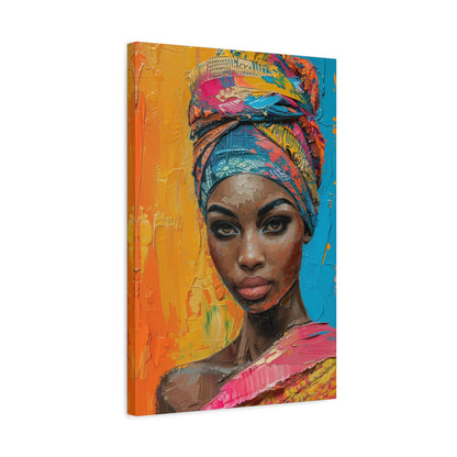 TABLEAU AFRICAINE ORANGE & ROSE