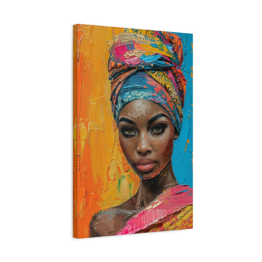 TABLEAU AFRICAINE ORANGE & ROSE