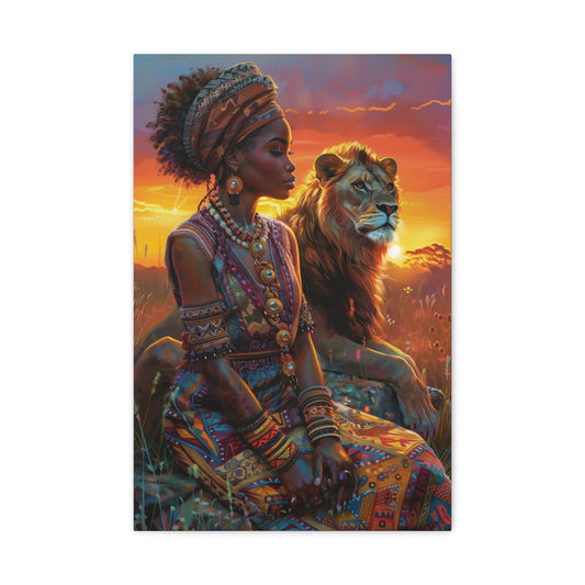 TABLEAU AFRICAIN LION