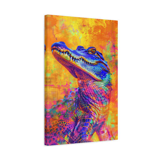 TABLEAU CROCODILE COLORÉ