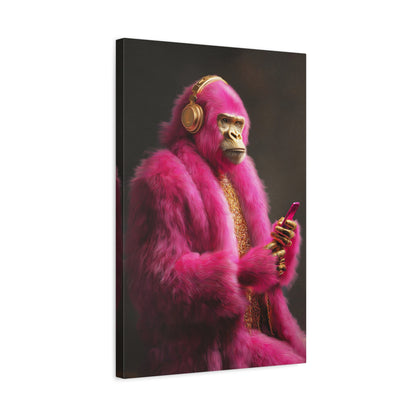 TABLEAU GORILLE ROSE