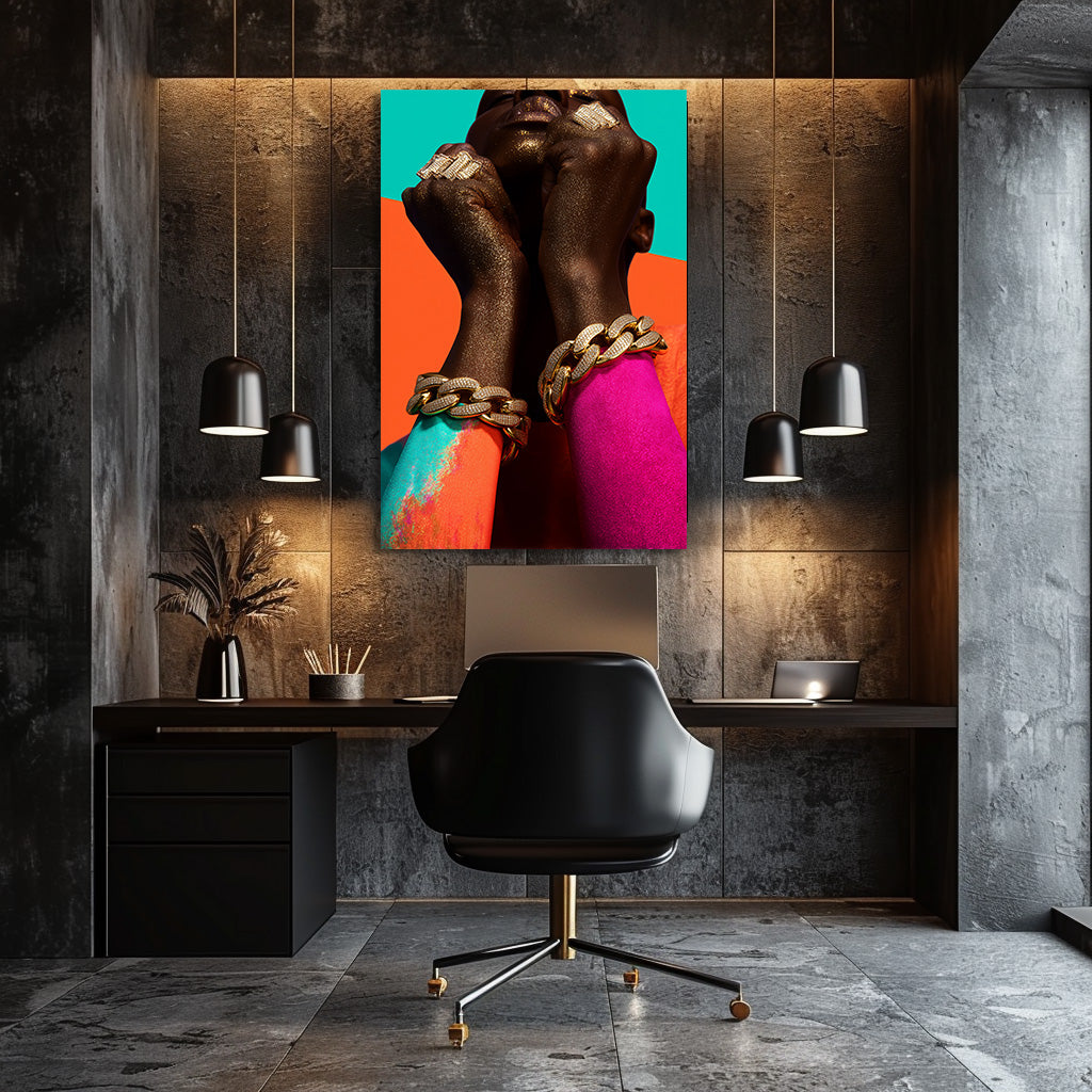 PAINTING OF A WOMAN WITH JEWELRY