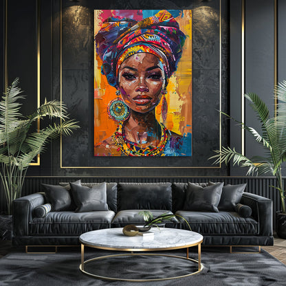 TABLEAU AFRICAINE COLORÉE