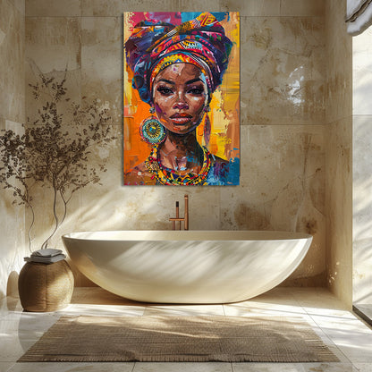 TABLEAU AFRICAINE COLORÉE