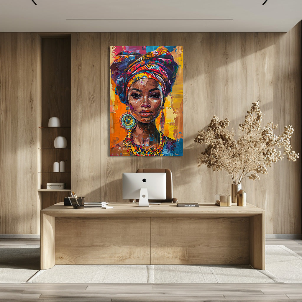 TABLEAU AFRICAINE COLORÉE