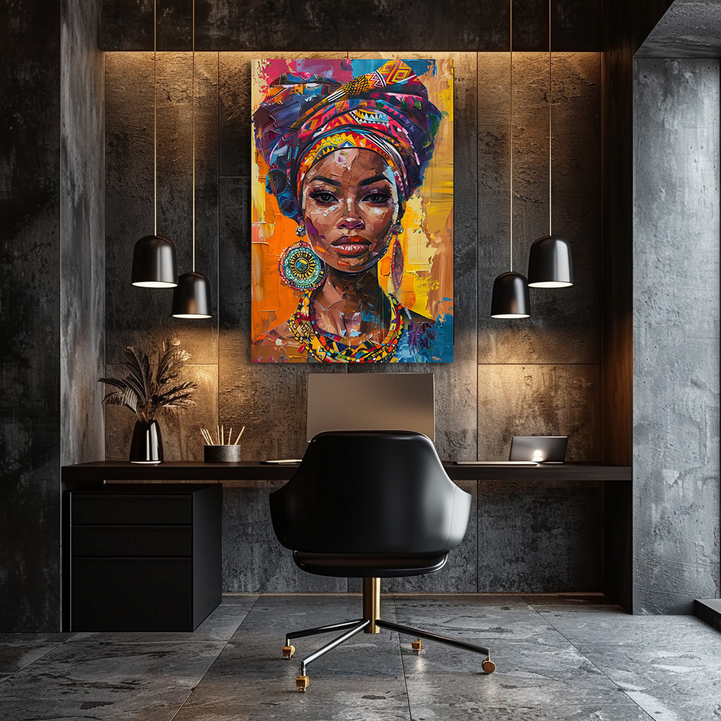 TABLEAU AFRICAINE COLORÉE