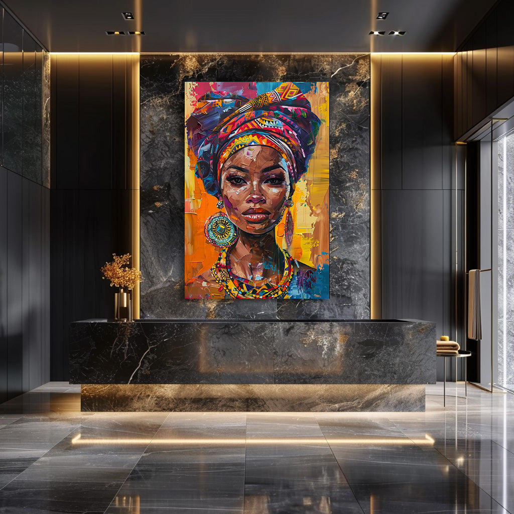 TABLEAU AFRICAINE COLORÉE