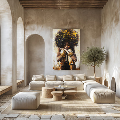 TABLEAU AFRICAIN DORÉ