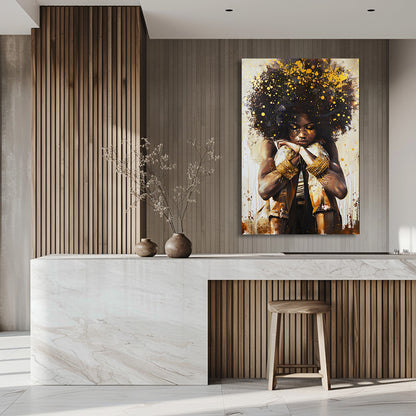 TABLEAU AFRICAIN DORÉ