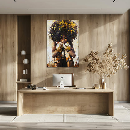 TABLEAU AFRICAIN DORÉ