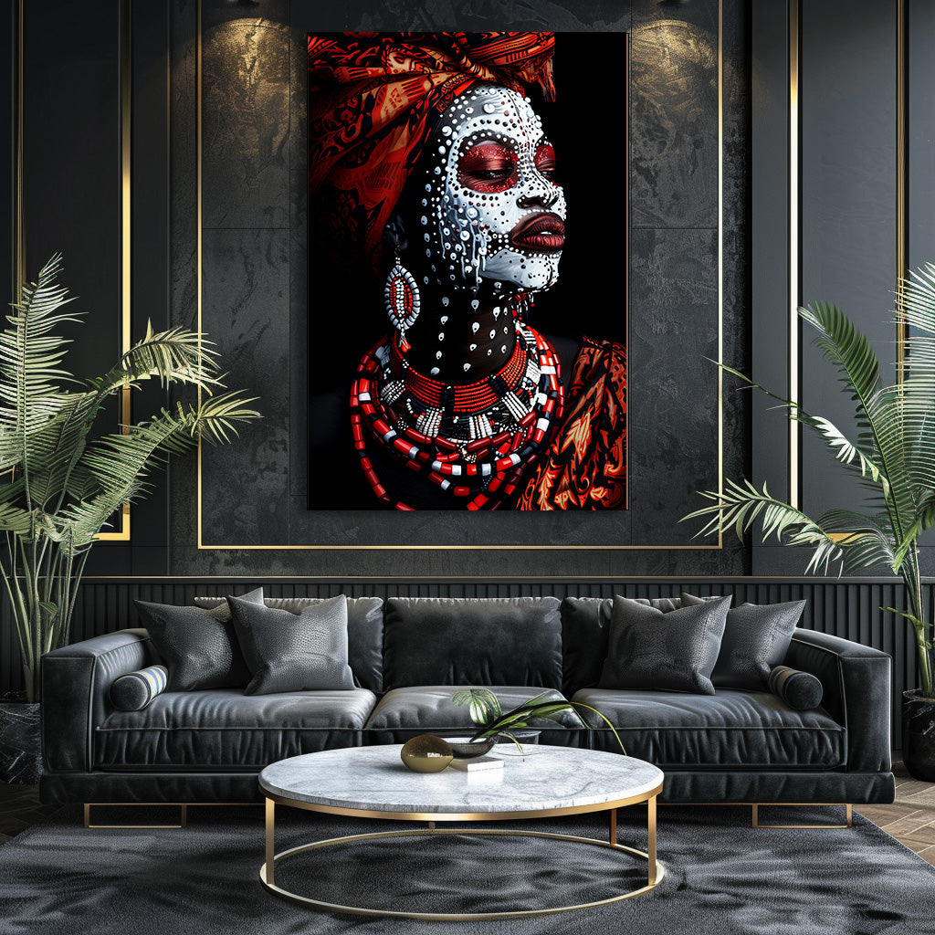 TABLEAU TRIBAL AFRICAIN