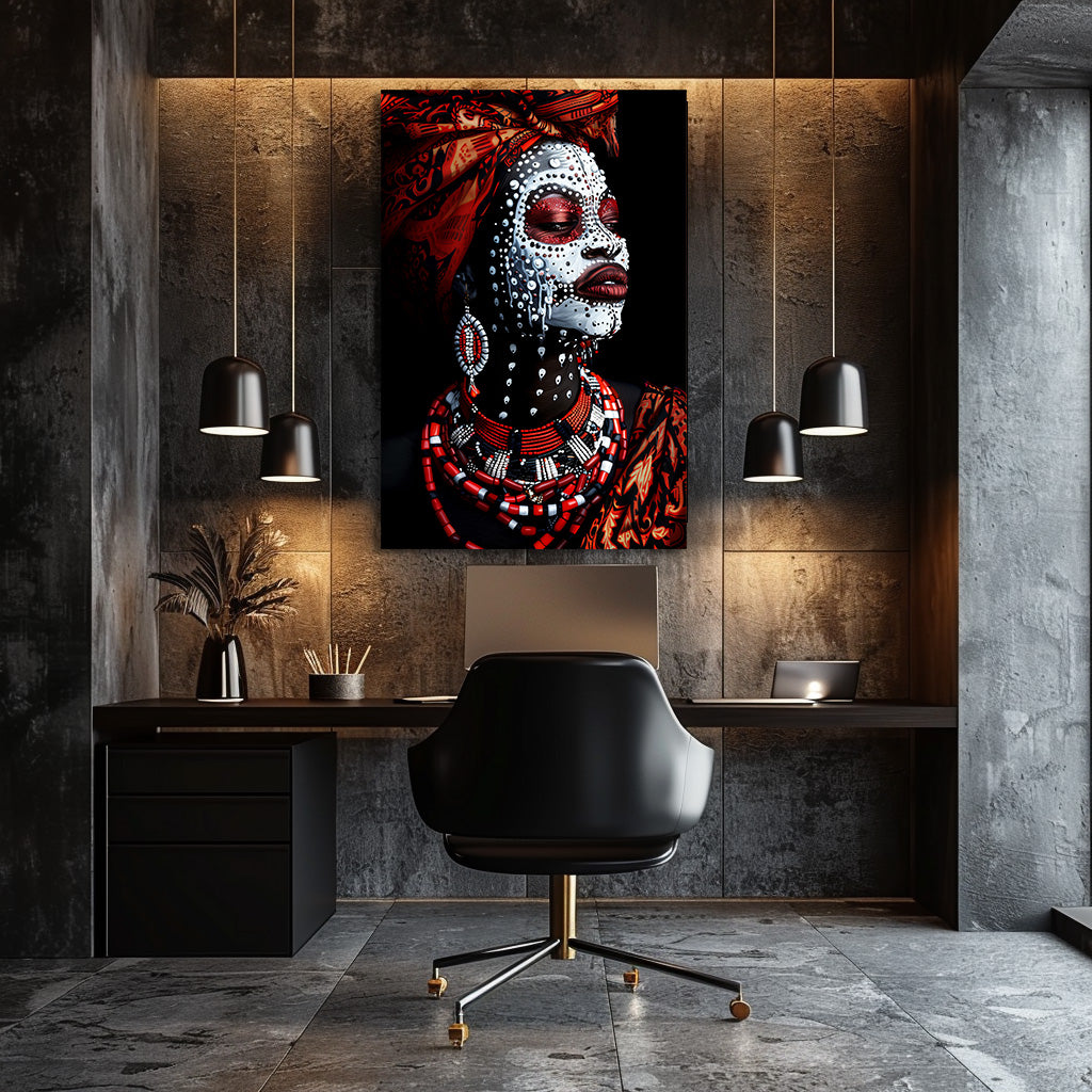 TABLEAU TRIBAL AFRICAIN