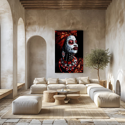 TABLEAU TRIBAL AFRICAIN