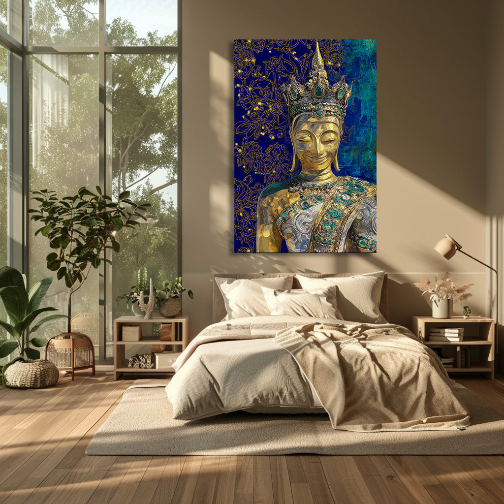 TABLEAU BOUDDHA ROYAL DORÉ