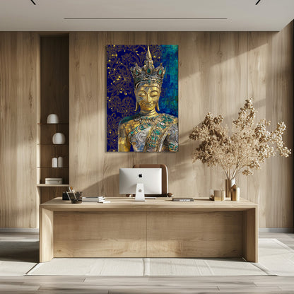 TABLEAU BOUDDHA ROYAL DORÉ