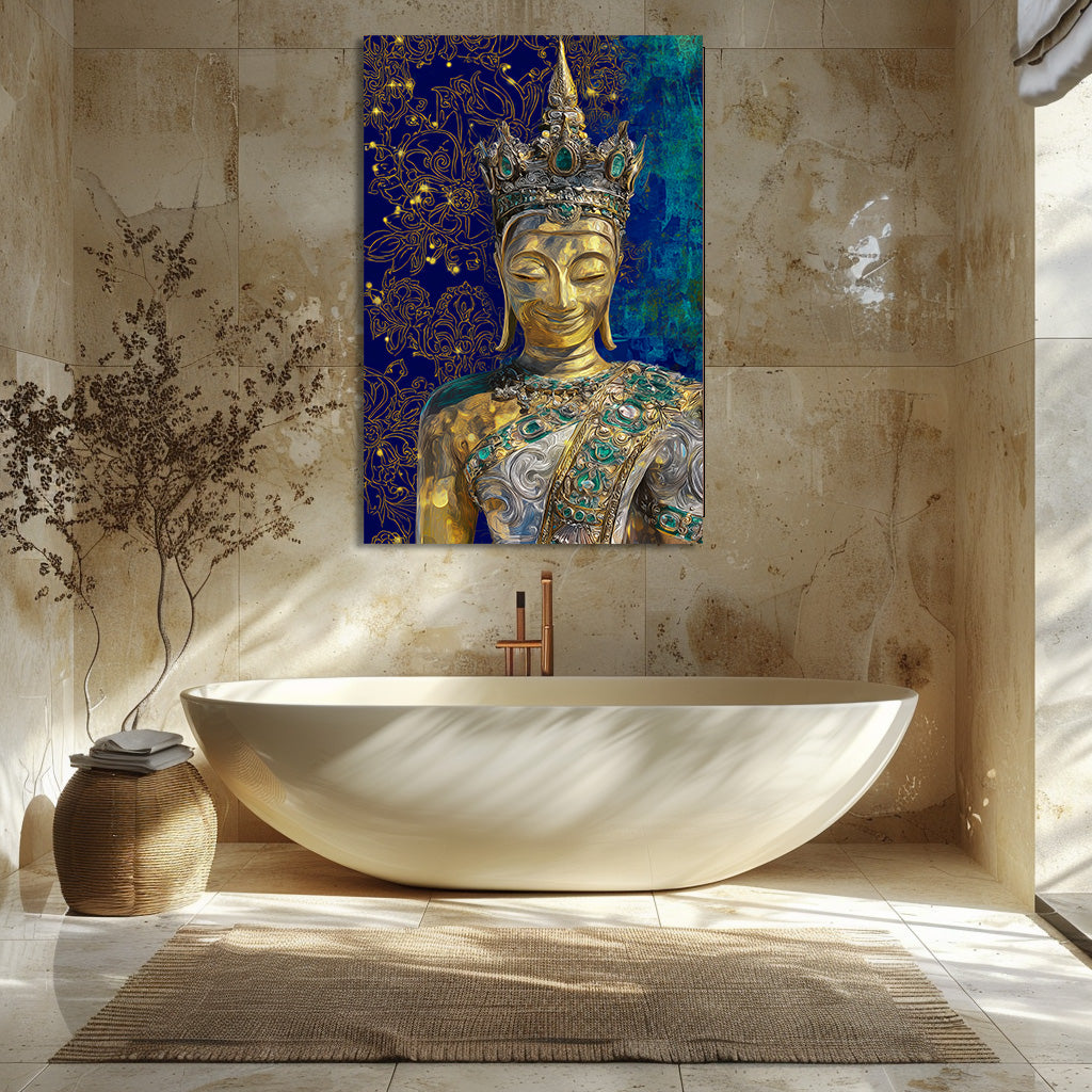 TABLEAU BOUDDHA ROYAL DORÉ