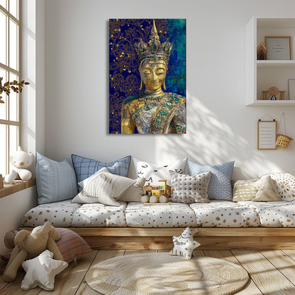 TABLEAU BOUDDHA ROYAL DORÉ