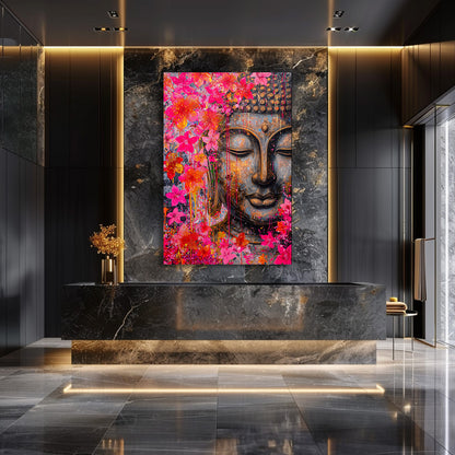 TABLEAU BOUDDHA FLORAL