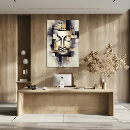 TABLEAU BOUDDHA GÉOMÉTRIQUE