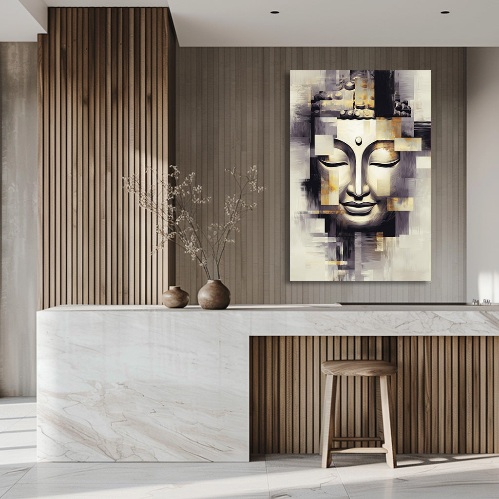 TABLEAU BOUDDHA GÉOMÉTRIQUE