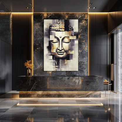 TABLEAU BOUDDHA GÉOMÉTRIQUE