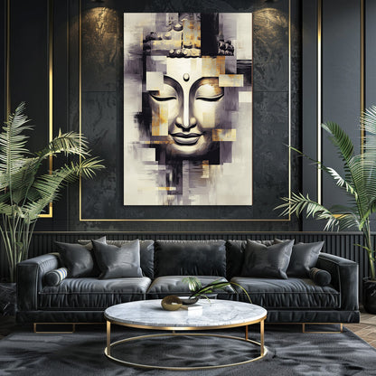 TABLEAU BOUDDHA GÉOMÉTRIQUE