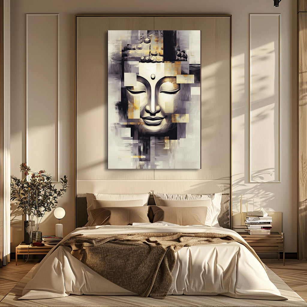 TABLEAU BOUDDHA GÉOMÉTRIQUE