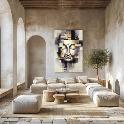 TABLEAU BOUDDHA GÉOMÉTRIQUE