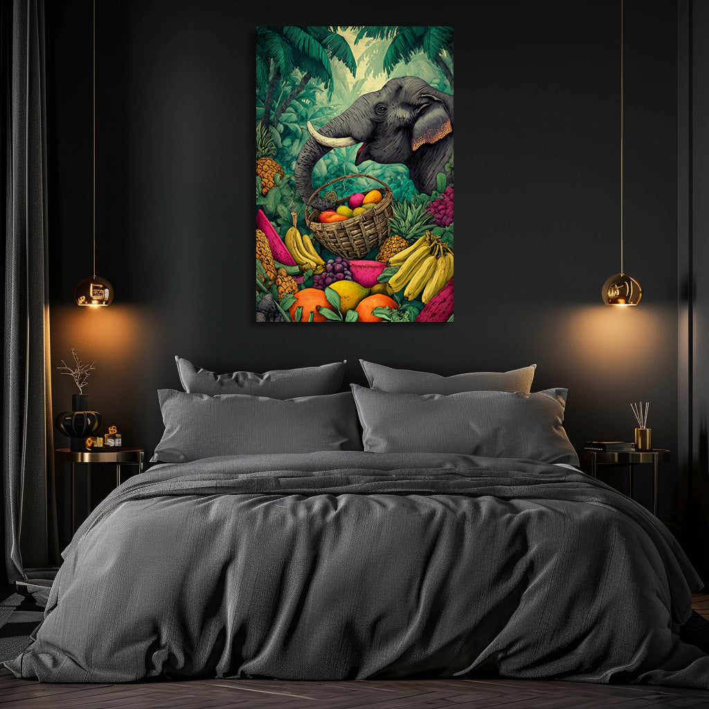 TABLEAU ÉLÉPHANT TROPICAL